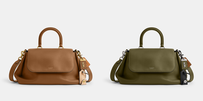 Soft Grain Leather Slouchy Rogue Top Handle
ブラウン、グリーン