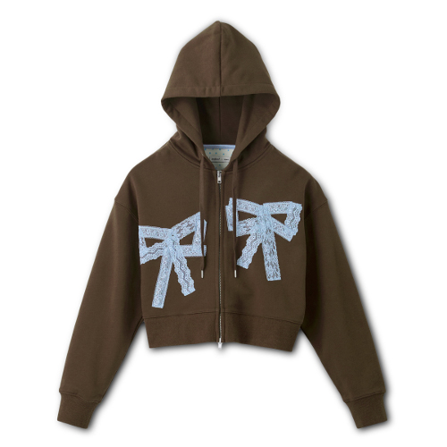 レースリボンフーディー