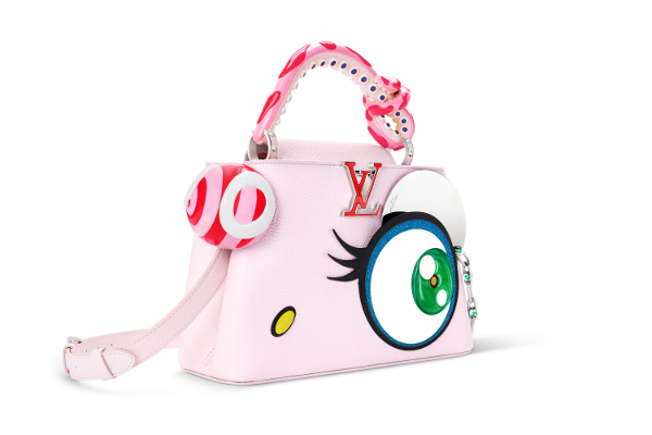 ピンクに目を描いたデザイン