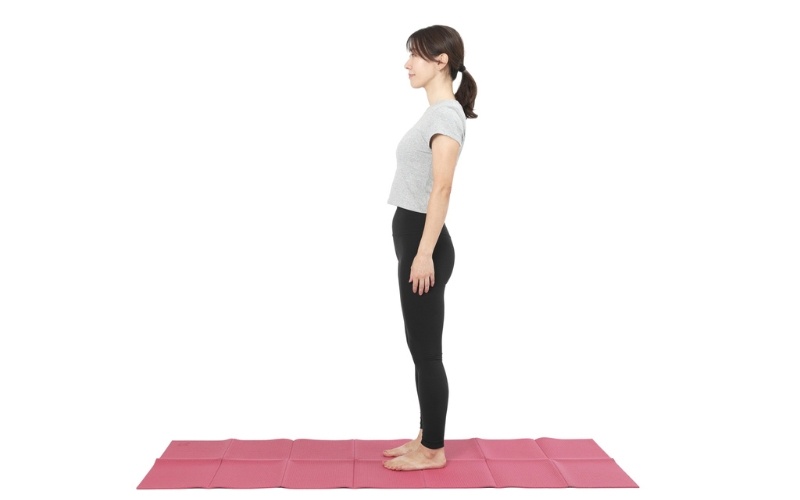 ふくらはぎ筋トレ：カーフレイズ（立位）①