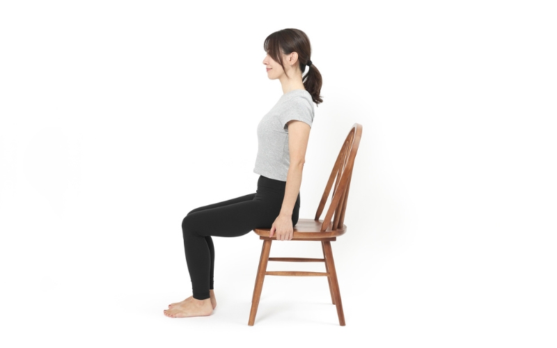 ふくらはぎ筋トレ：カーフレイズ（椅子）①