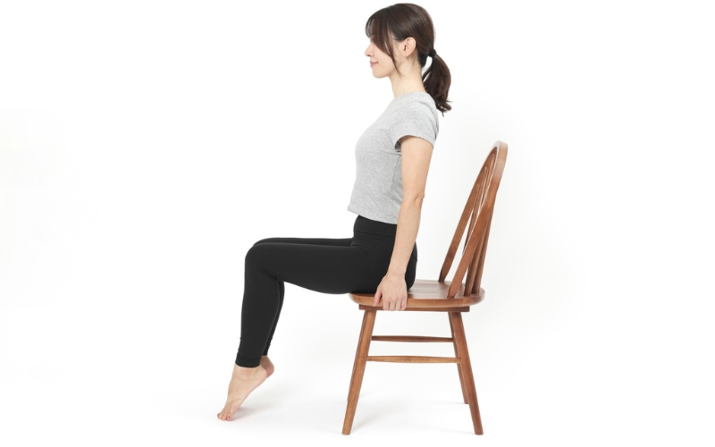 ふくらはぎ筋トレ：カーフレイズ（椅子）②