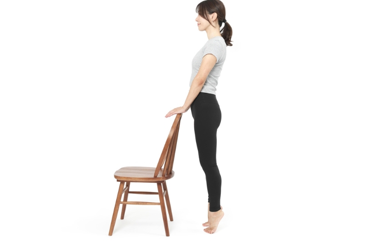 ふくらはぎ筋トレ：カーフレイズ（立位＆椅子）②