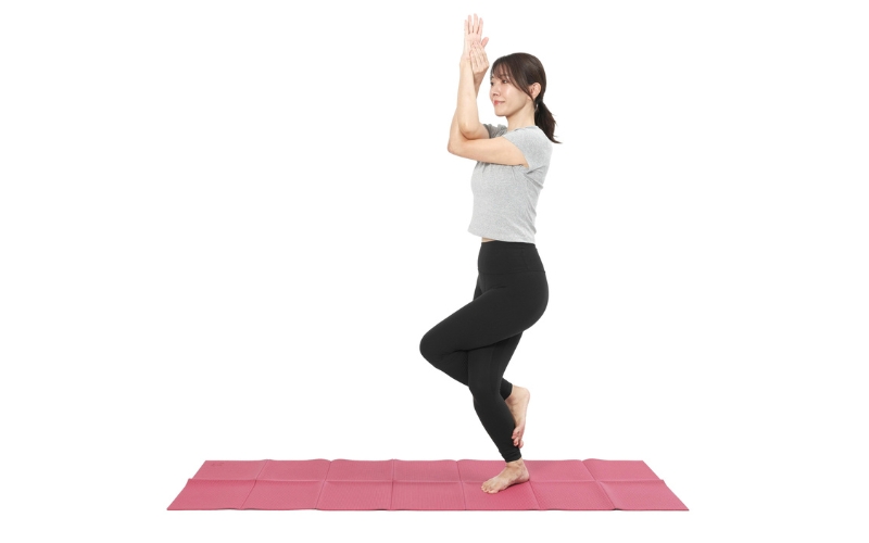 ヨガ：ワシのポーズ③