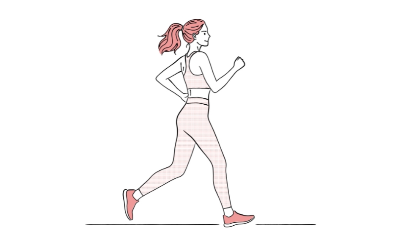 ジョギングをする女性