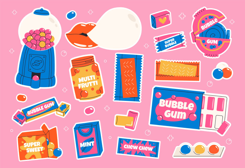 レトロなアイテムのイラスト