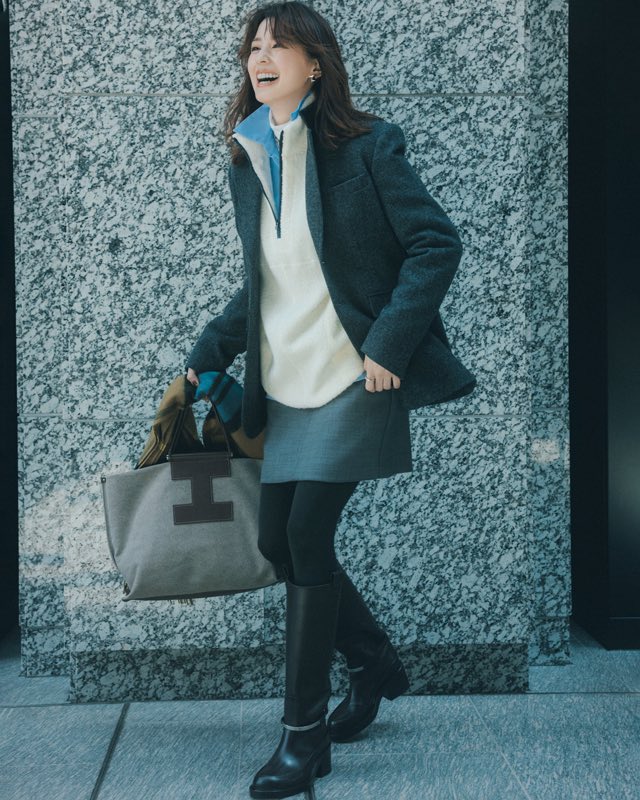 厚手ジャケットコーデ