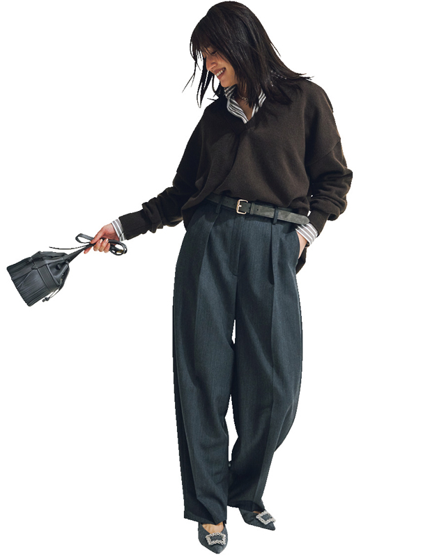 ブラウンアイテムコーデ