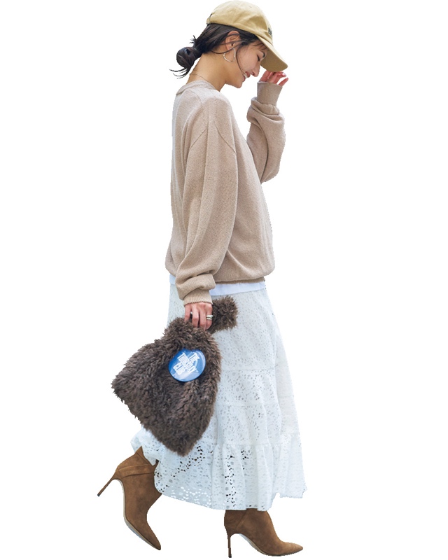 レースアイテムのコーデ