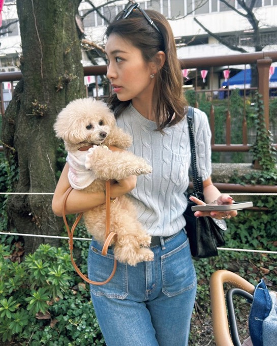 米倉さん　愛犬