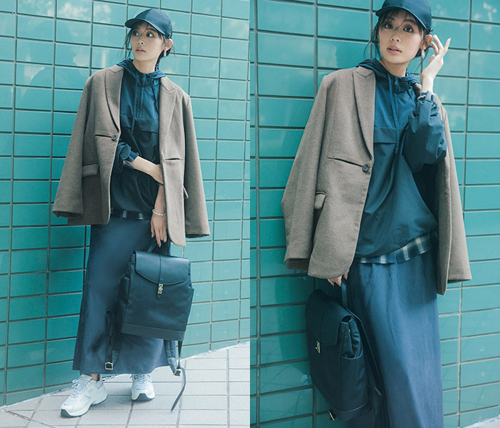 ブラウンジャケットコーデ