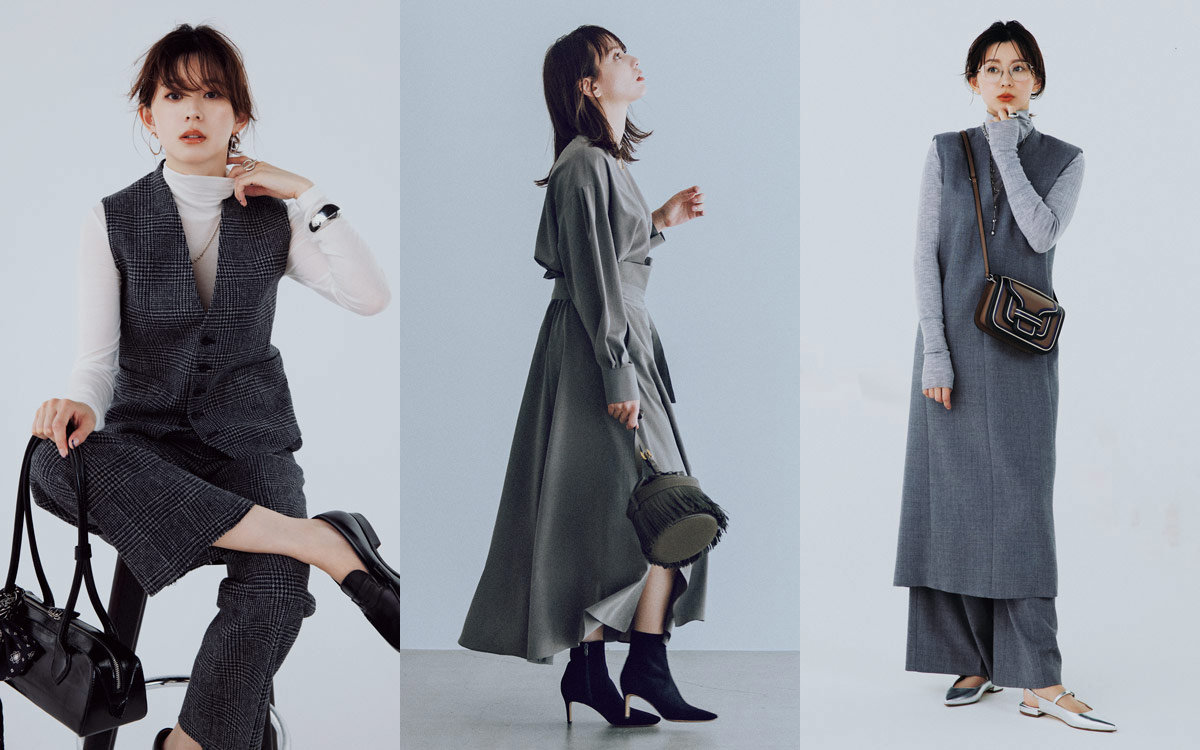 ひとり　レディース服まとめ売りコーデセット　オーダーメイド きちんと感あるジャケットセットアップは【スニーカー】で崩して