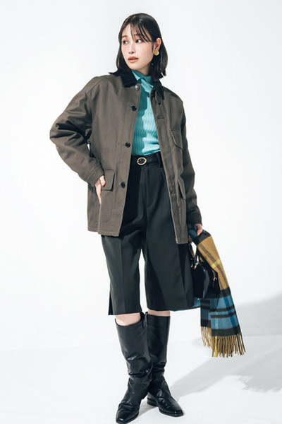 【11/9のコーデ】ワークテイストが香る襟付きブルゾンで、後ろ姿までハンサムに！