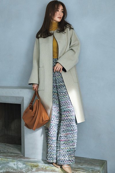 【11/20のコーデ】リッチなリバーコートで魅せる、気品をまとった華やぎスタイル