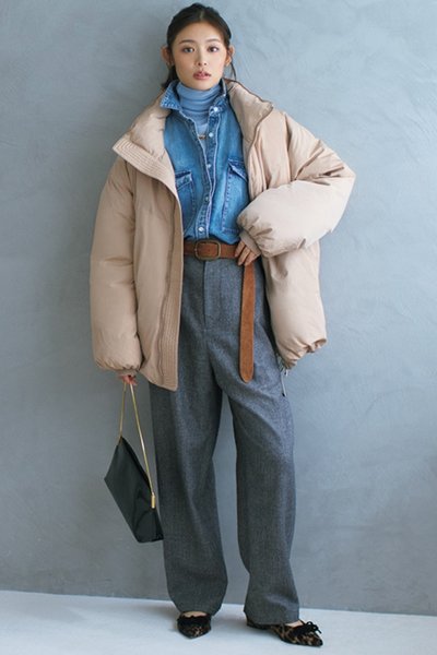 【11/30のコーデ】鮮度高めなニュアンスカラーダウンで脱・無難を叶えて♡