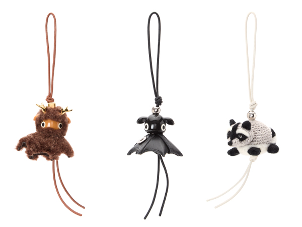DEER PUZZ CHARM￥、BIKER PUZZ CHARM、RACCOON FELT CHARM