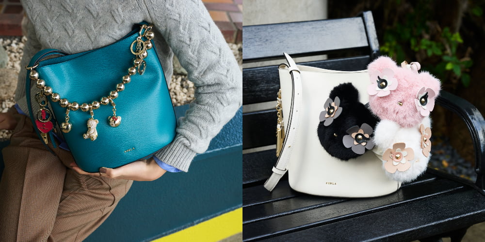 バケットバッグチャームアレンジ例