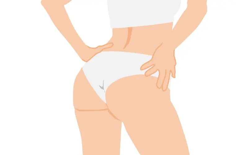 女性の後ろ姿:下半身