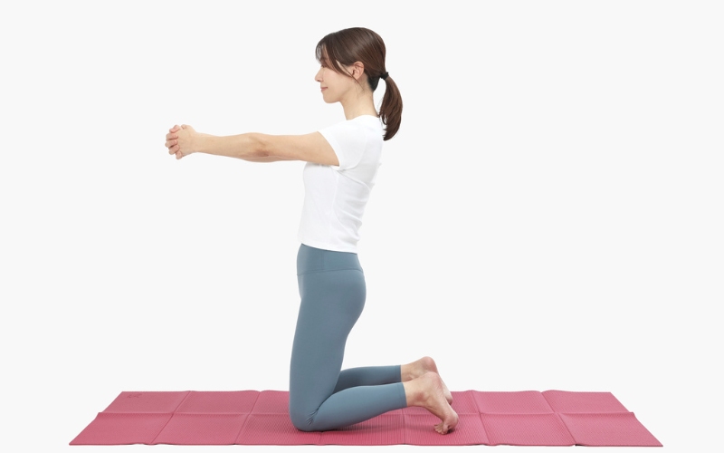 ひざ立ち：お腹・腰痩せエクササイズ①