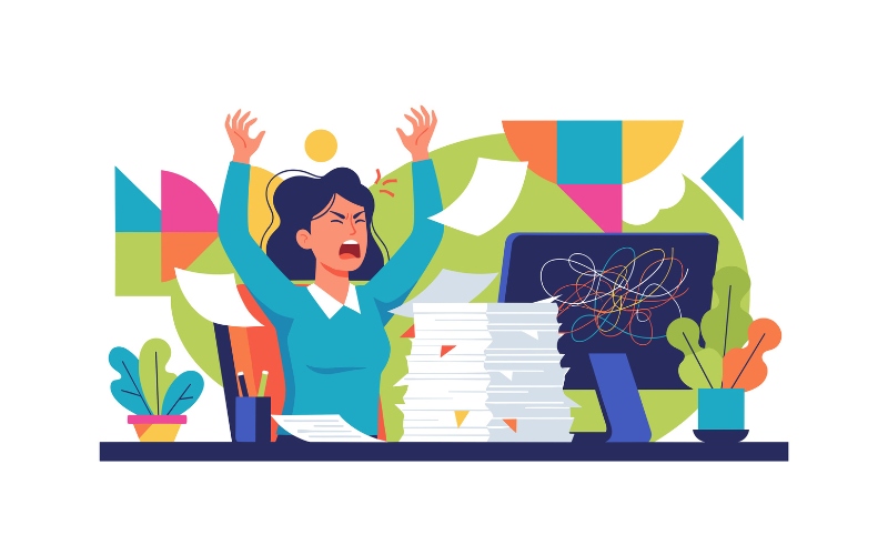 ストレスが溜まっている女性