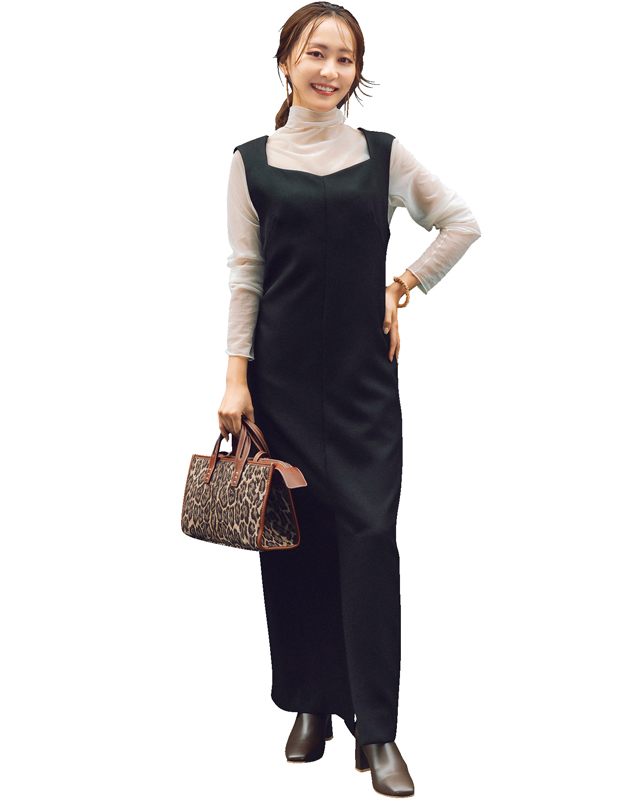 Iラインワンピ×シアートップス