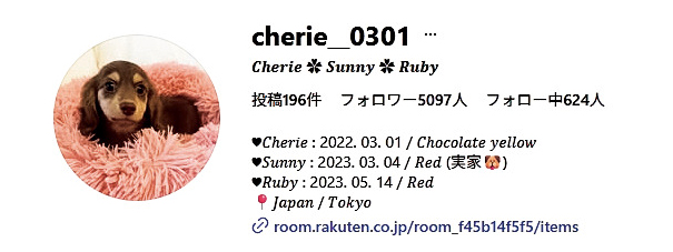 インスタ @cherie__0301