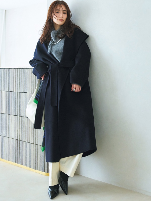 ビッグシルエットコート×パンツ