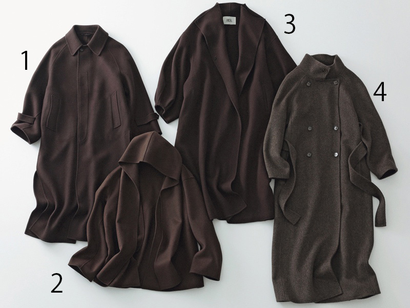 ブラウンコートコーデ