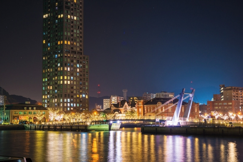 門司港の夜景の写真