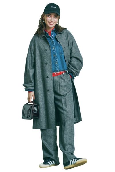 【12/14のコーデ】計算いらずで今っぽく映える「コート×ボトム」のセットアップに注目！