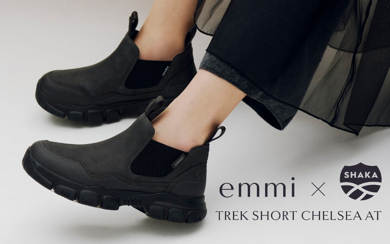 【emmi×SHAKA】TREK SHORT CHELSEA AT着用画像