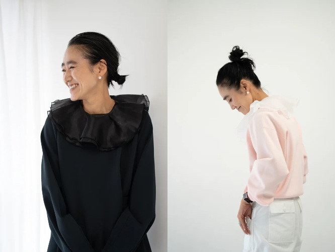 オーガンジーつけ襟着用例