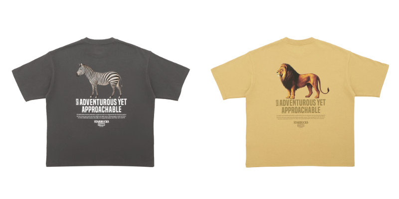 アニマルプリントTシャツしまうま、ライン