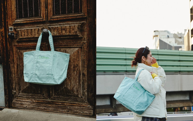 「グローサリー・トート」ライトブルー
