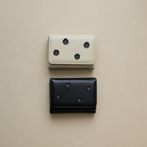 スモールフラワー ミニウォレット
エクリュ、ブラック