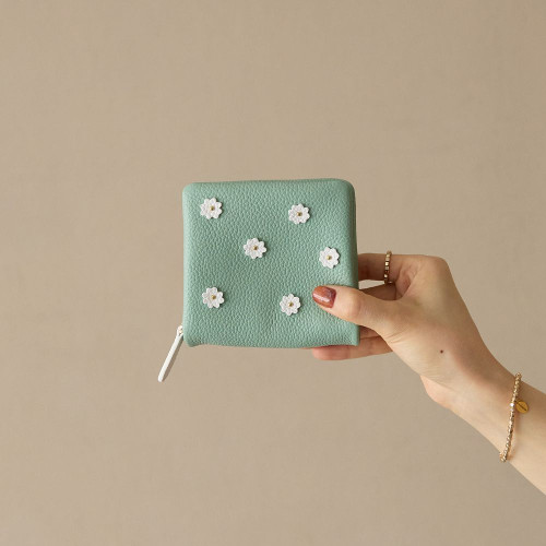 スモールフラワー ハーフウォレット
オパールグリーン