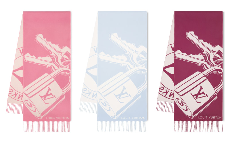 マフラー・ロック アンド キーズ
ピンク、ブルー、プラム