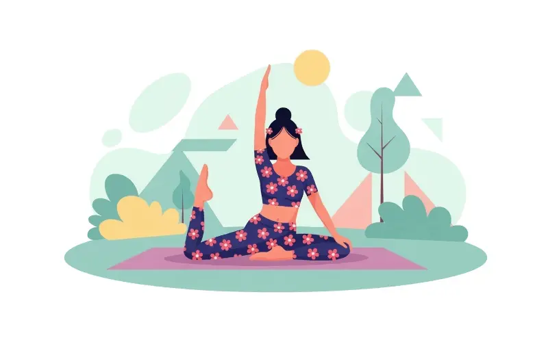 ヨガポーズ　女性