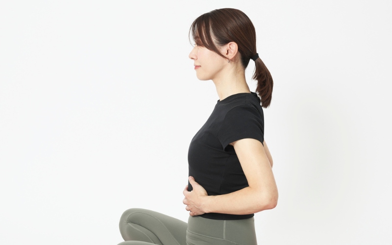 ヨガ呼吸法:腹式呼吸③