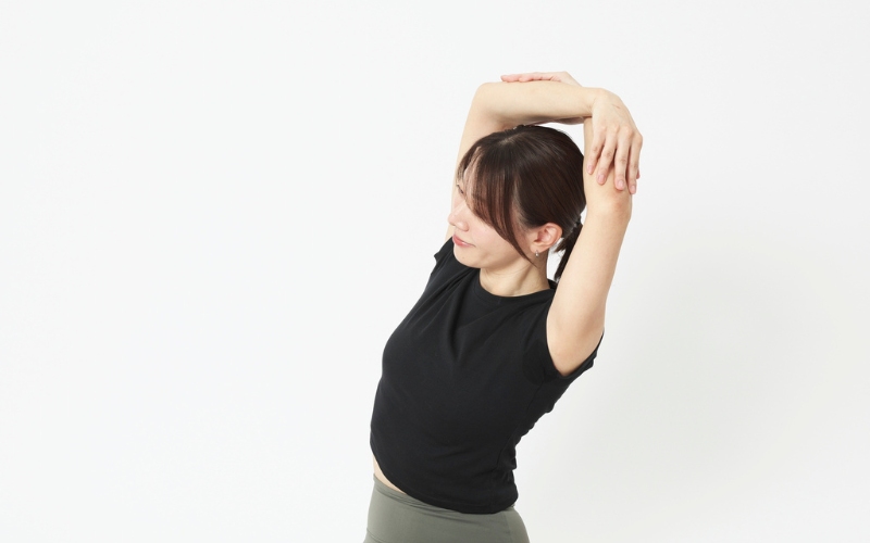 体側のストレッチ③