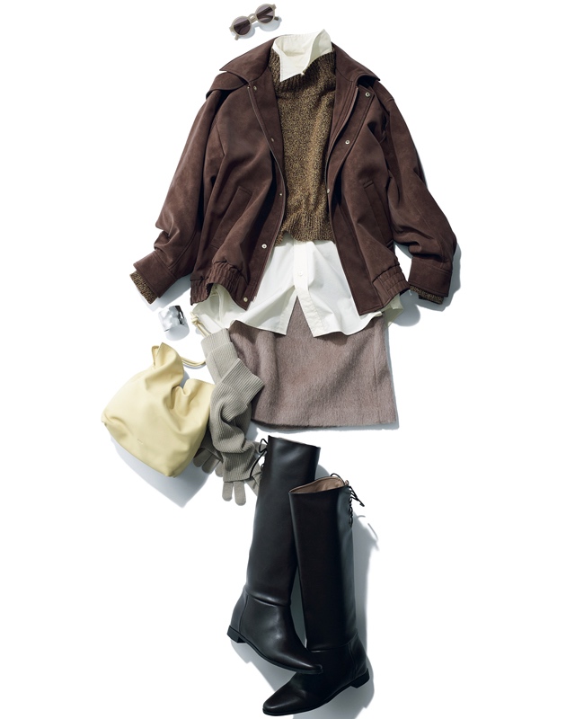 ミニボトムのコーデ