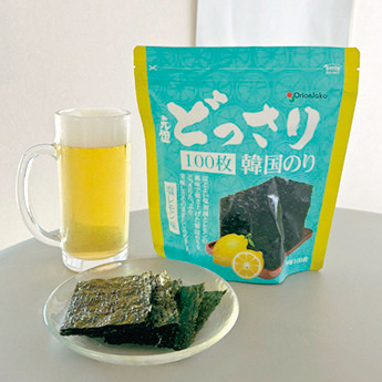 オリオンジャコーのどっさり韓国のり 塩レモン味（100枚）