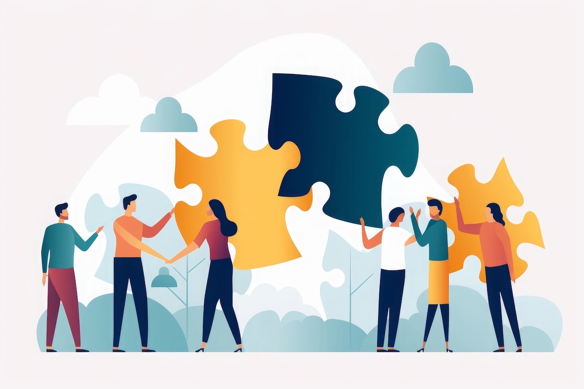 仕事をする人たちのイラスト