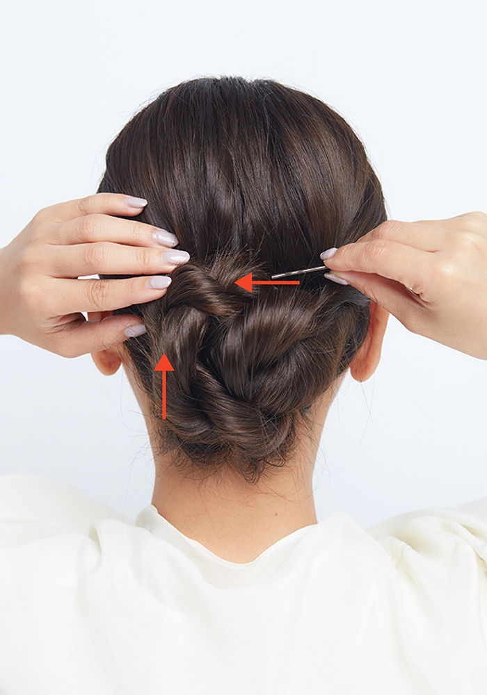 アメピンで2〜3か所固定する