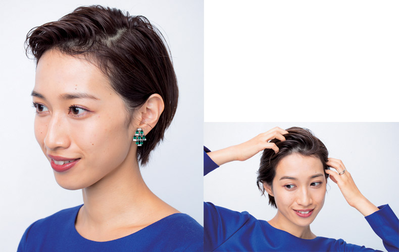 ウエットな洗練オールバック