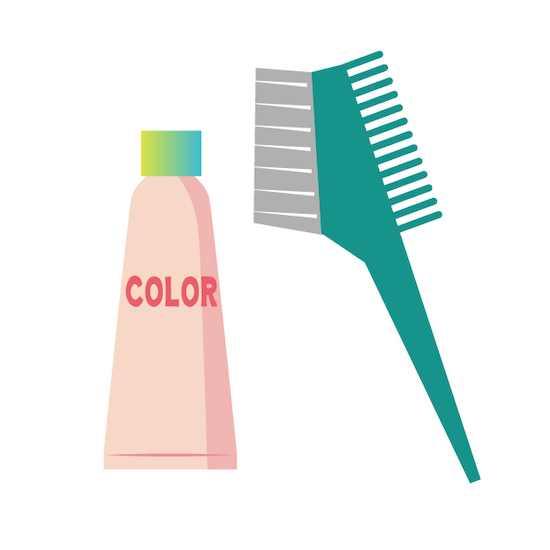 3回に1回は美容院で染めて