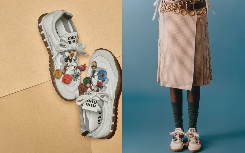 タイヤ テクニカルファブリック×スエード スニーカー