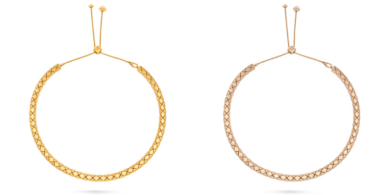 ショートネックレス
イエローゴールド、ベージュゴールド