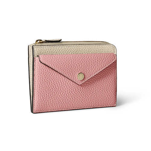 エンベロープ ミニジップ ウォレット シュリンクレザー
コーラルピンク