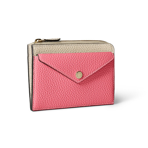 エンベロープ ミニジップ ウォレット シュリンクレザー
アザレピンク